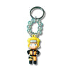 Cute Yellow Anime Ninja Character Keychain with Beaded Ring | Cute Anime Bag Charm