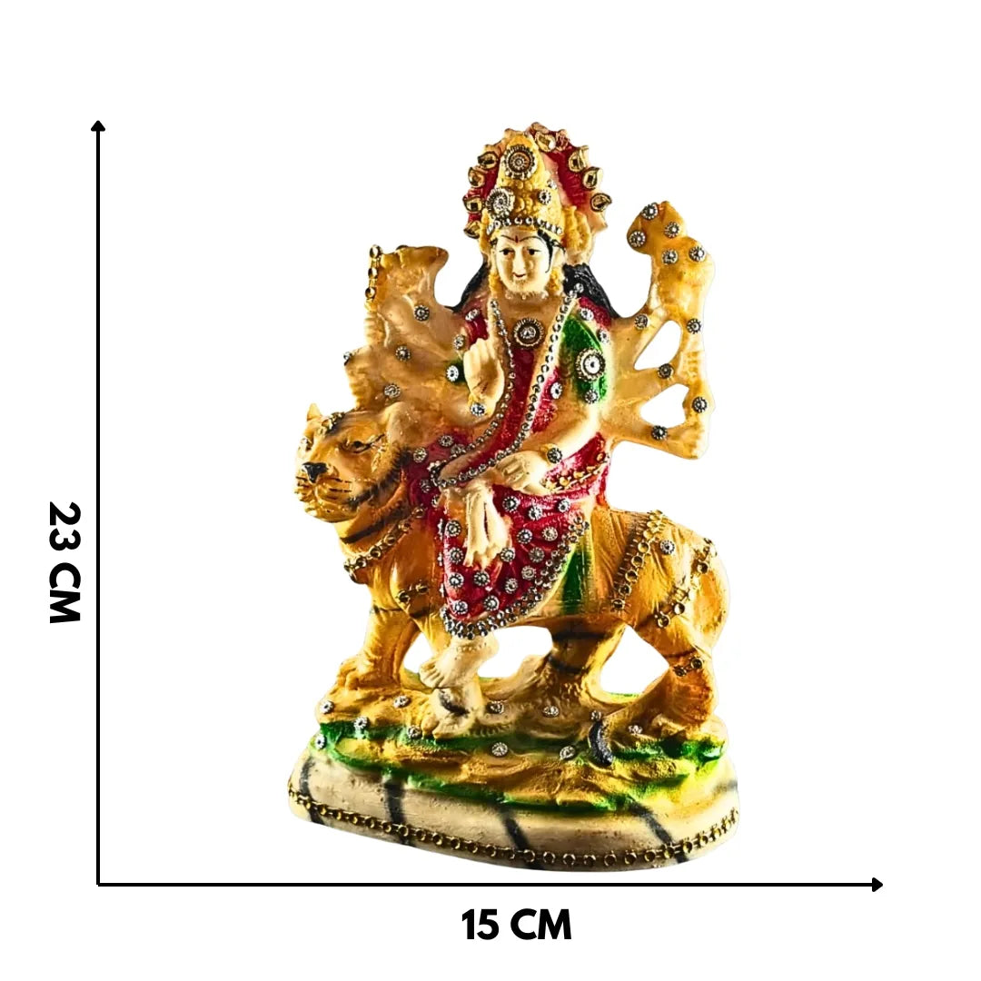 Decorative Maa Durga Shakti Murti with Lion – 23 cm