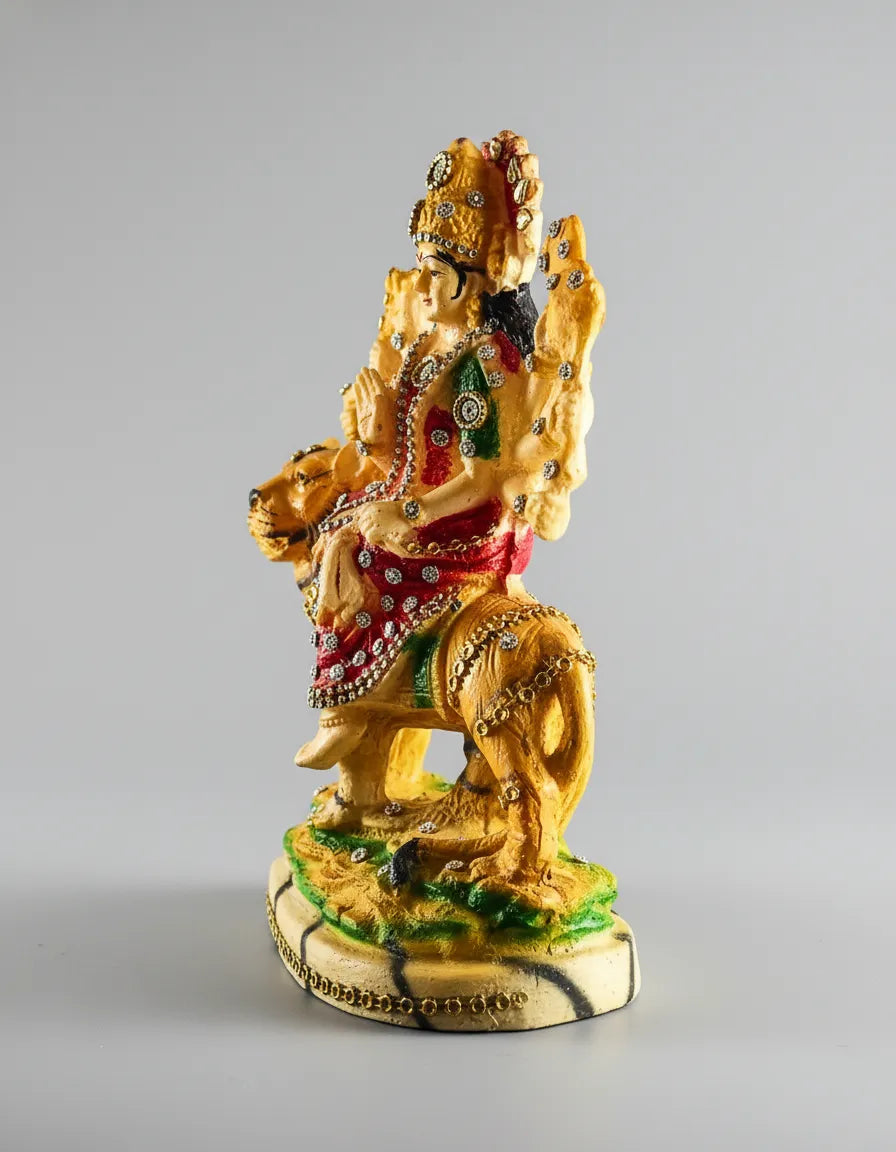 Decorative Maa Durga Shakti Murti with Lion – 23 cm