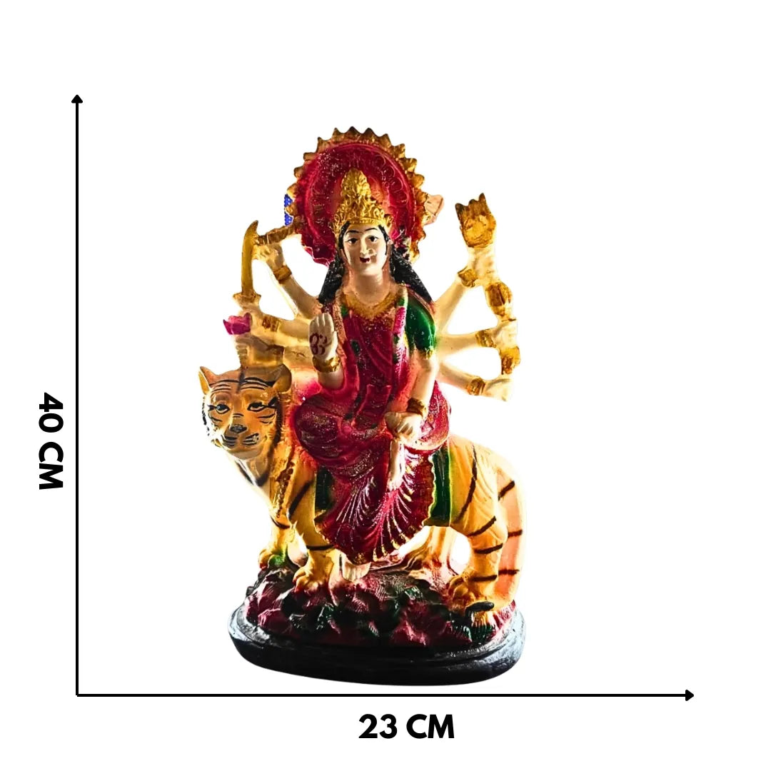 Divine Maa Durga Murti with Tiger – 40 cm | Traditional Decorative Idol for Home Temple & Décor