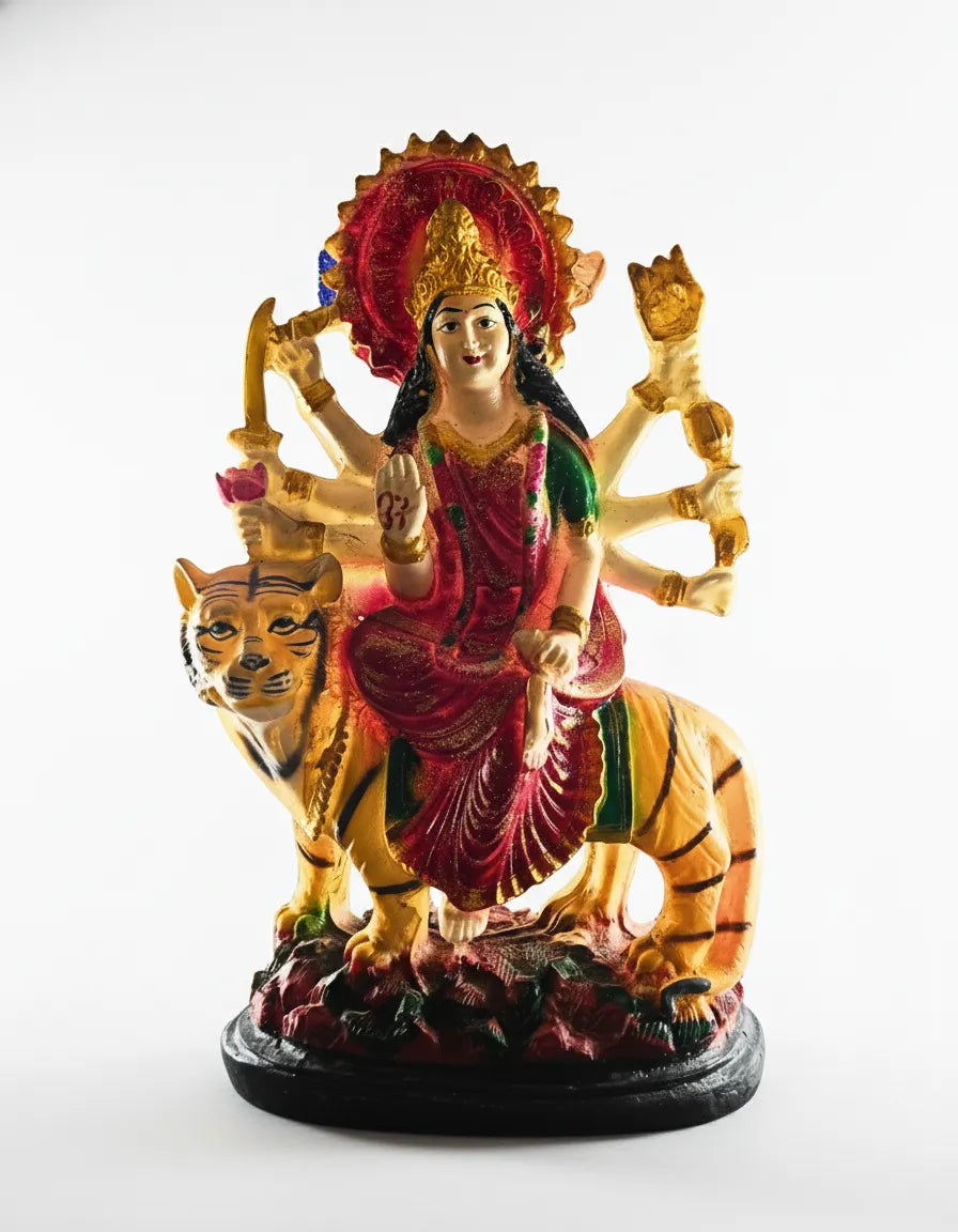 Divine Maa Durga Murti with Tiger – 40 cm | Traditional Decorative Idol for Home Temple & Décor