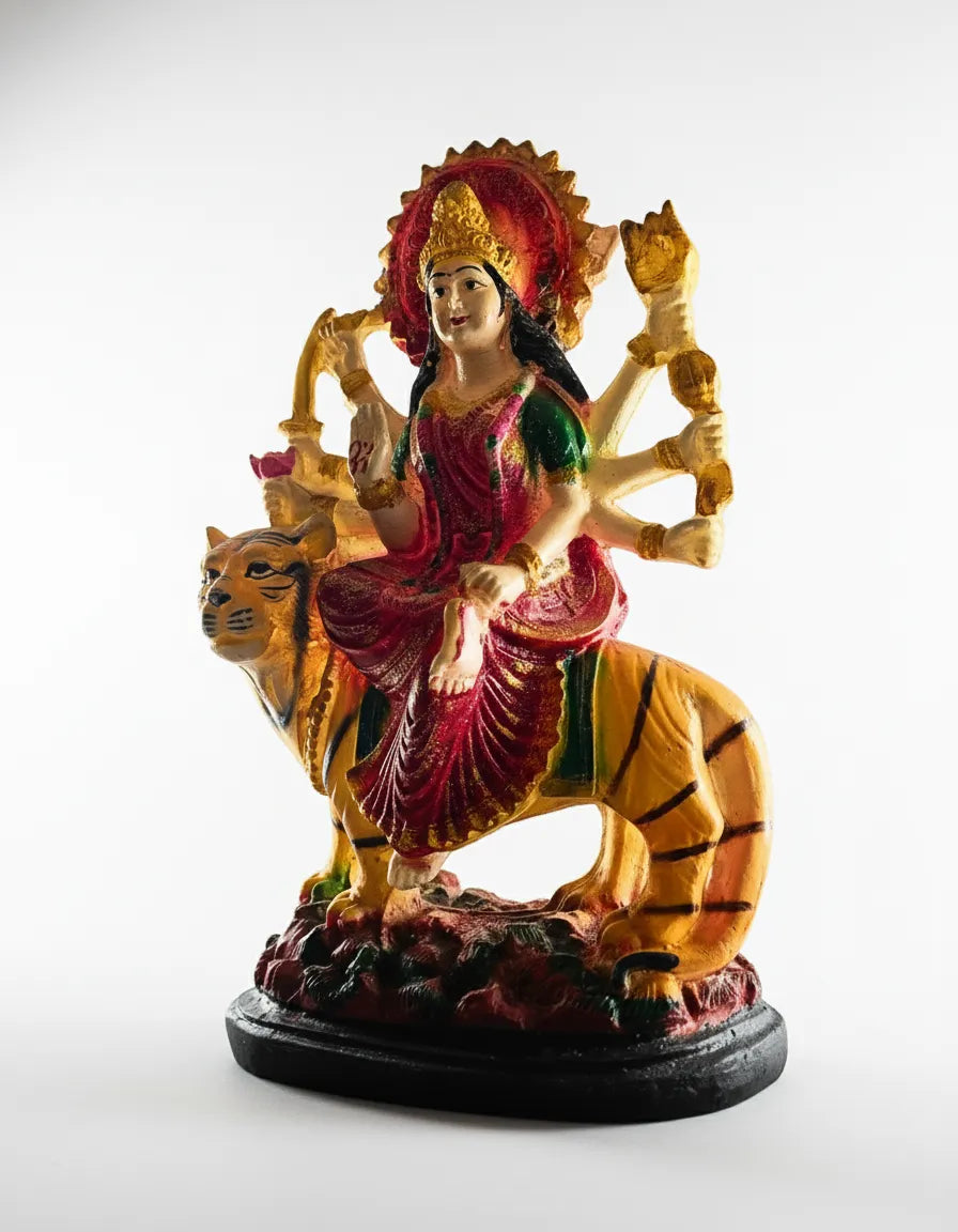 Divine Maa Durga Murti with Tiger – 40 cm | Traditional Decorative Idol for Home Temple & Décor