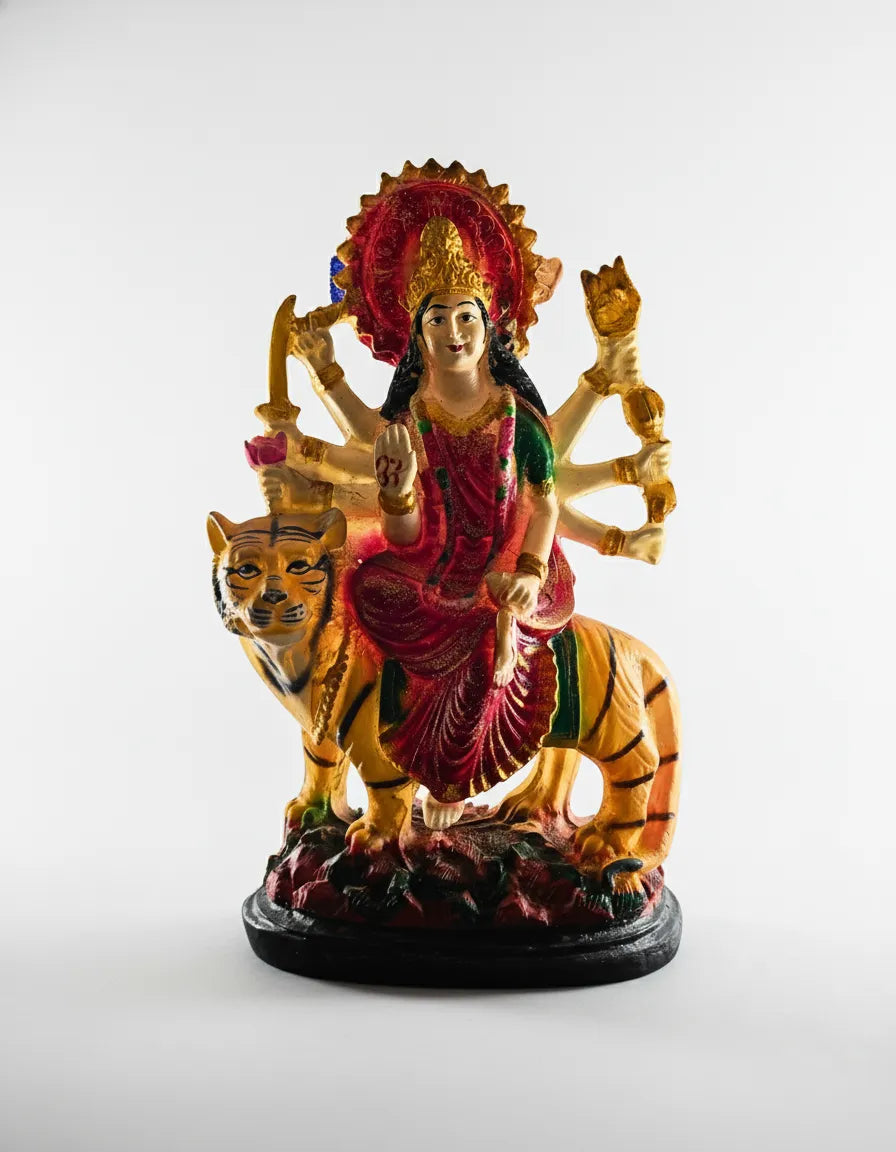 Divine Maa Durga Murti with Tiger – 40 cm | Traditional Decorative Idol for Home Temple & Décor
