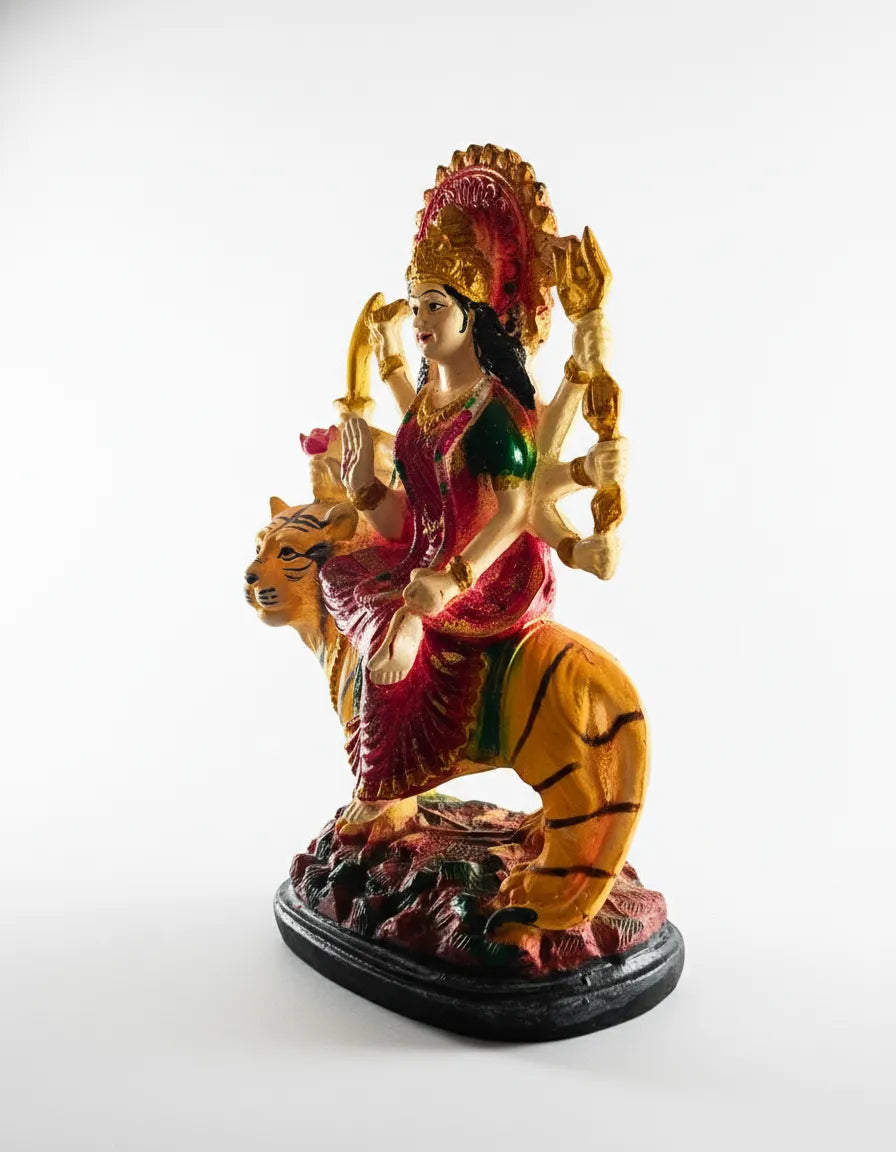 Divine Maa Durga Murti with Tiger – 40 cm | Traditional Decorative Idol for Home Temple & Décor