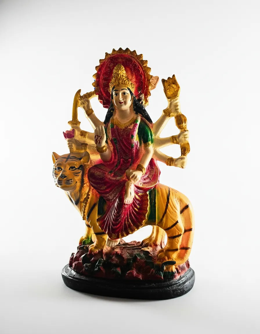 Divine Maa Durga Murti with Tiger – 40 cm | Traditional Decorative Idol for Home Temple & Décor