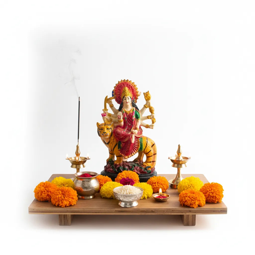 Divine Maa Durga Murti with Tiger – 40 cm | Traditional Decorative Idol for Home Temple & Décor