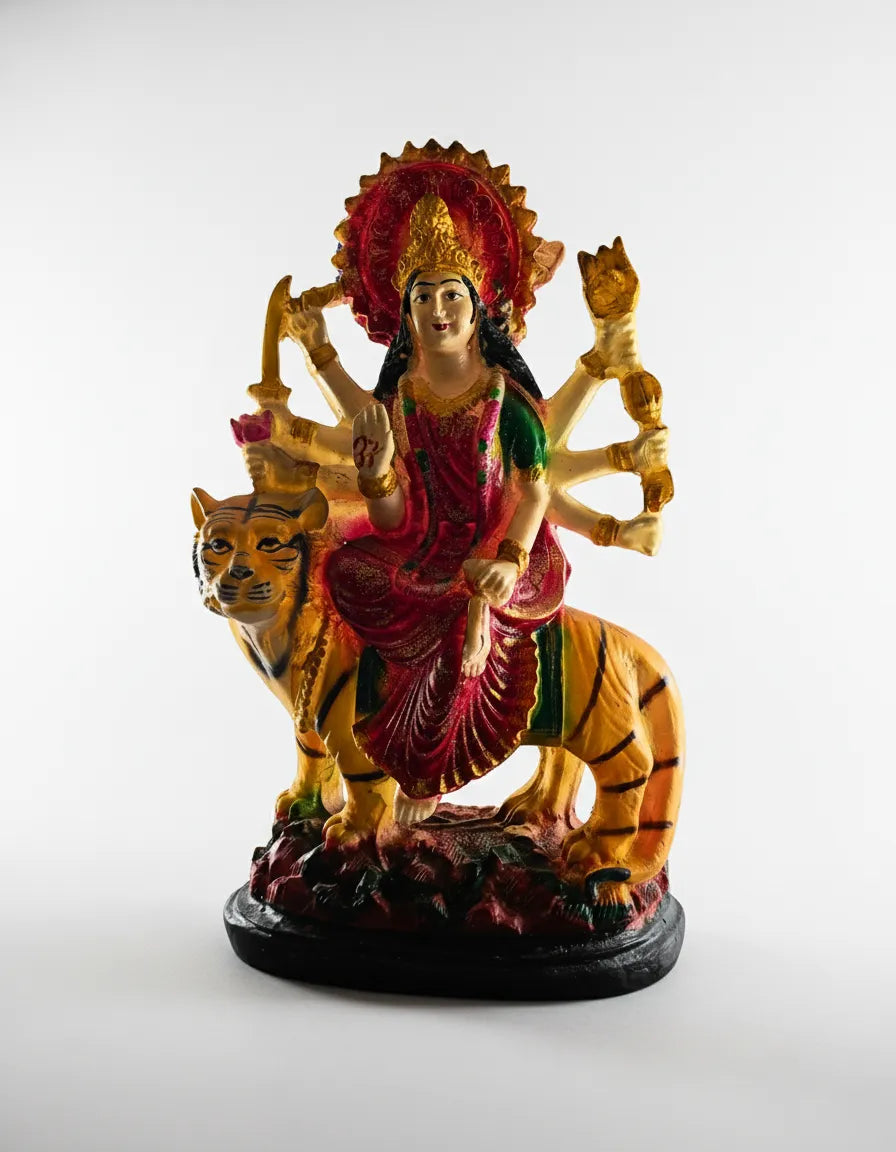 Divine Maa Durga Murti with Tiger – 40 cm | Traditional Decorative Idol for Home Temple & Décor