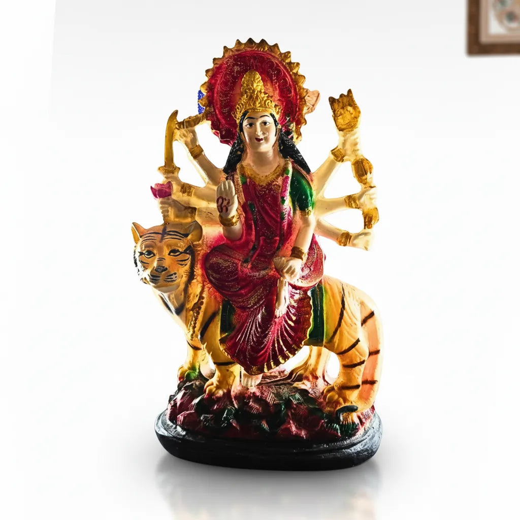 Divine Maa Durga Murti with Tiger – 40 cm | Traditional Decorative Idol for Home Temple & Décor
