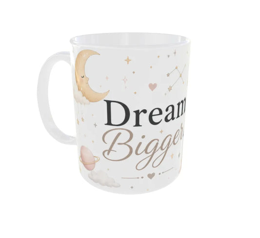 Dream Bigger Panda Ceramic Coffee Mug