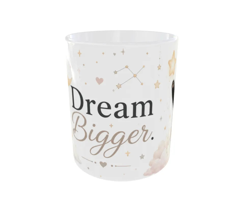 Dream Bigger Panda Ceramic Coffee Mug