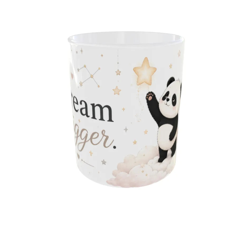 Dream Bigger Panda Ceramic Coffee Mug