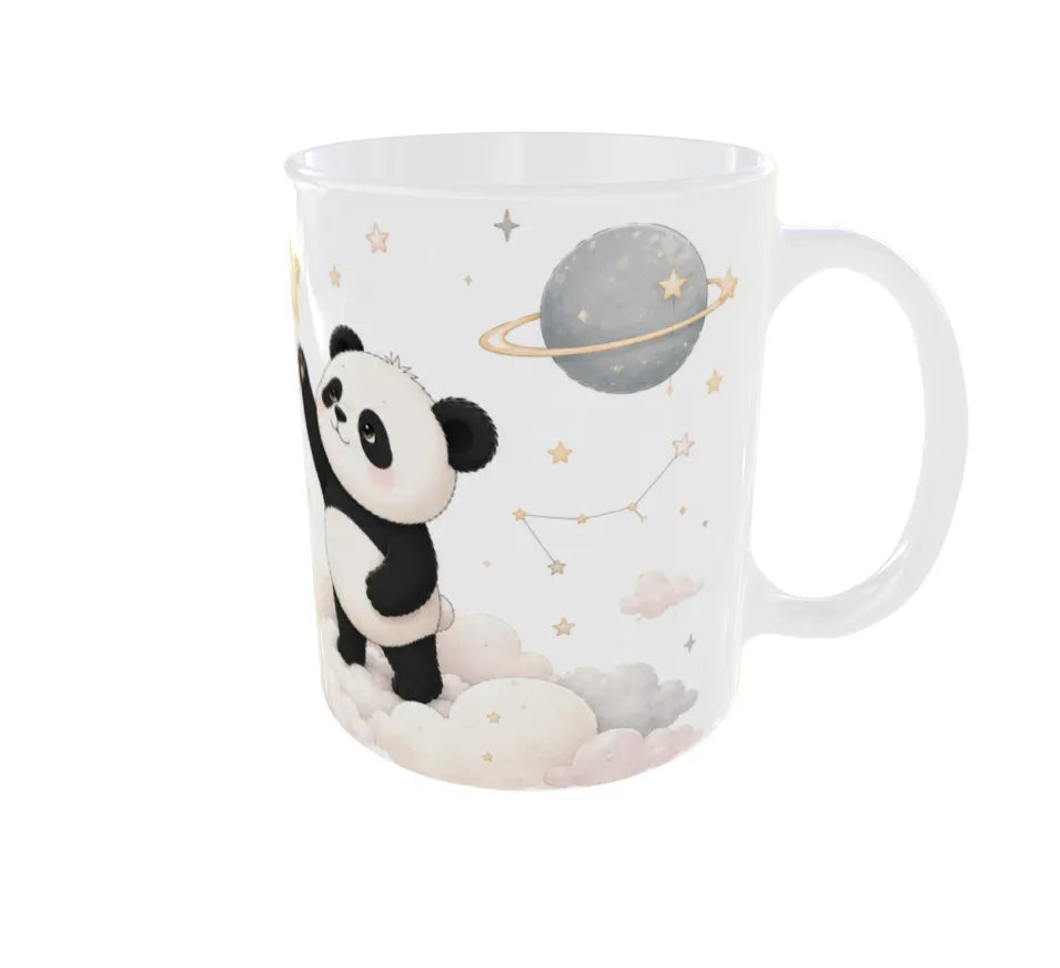 Dream Bigger Panda Ceramic Coffee Mug
