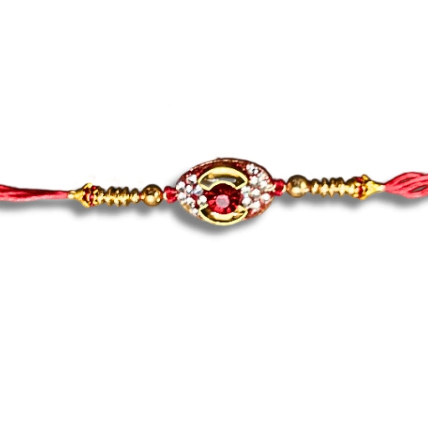 Elegant Red & Gold Rakhi