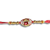 Elegant Red & Gold Rakhi