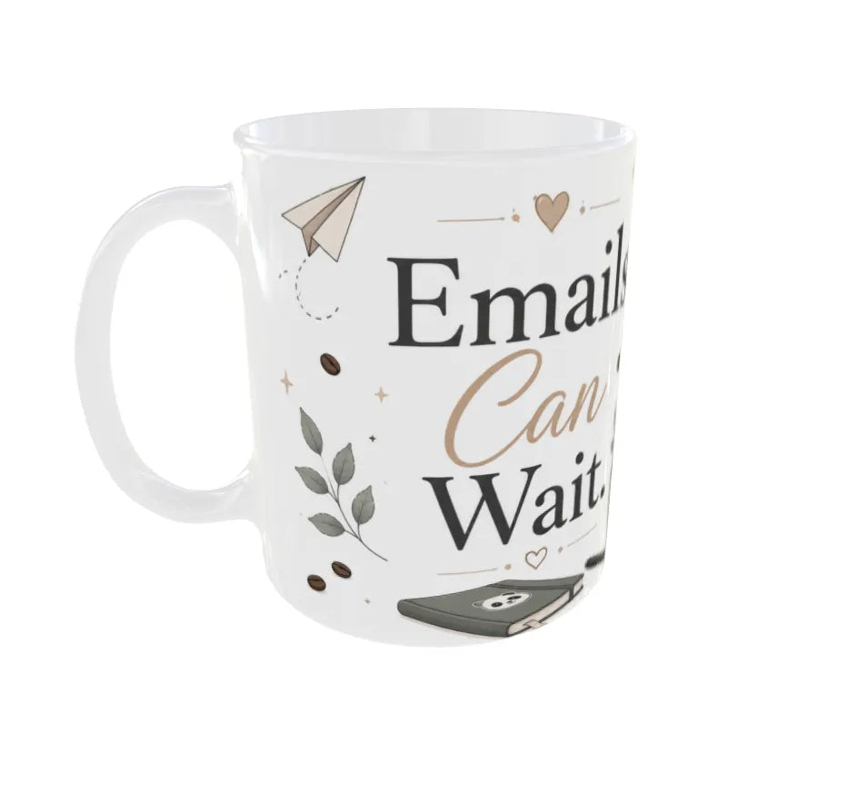 Emails Can Wait Panda Ceramic Coffee Mug