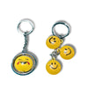 Emoji Smiley Keychain Set of 2 – Fun Yellow Emoji Keyrings for Keys, Bags & Backpacks