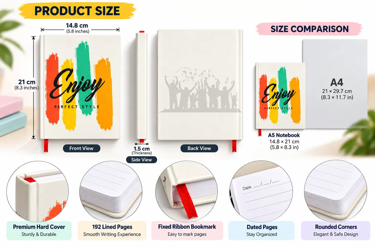 Enjoy – Perfect Style Premium Hard Cover Notebook