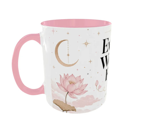 Everything Works Out For Me Always Pink Ceramic Mug