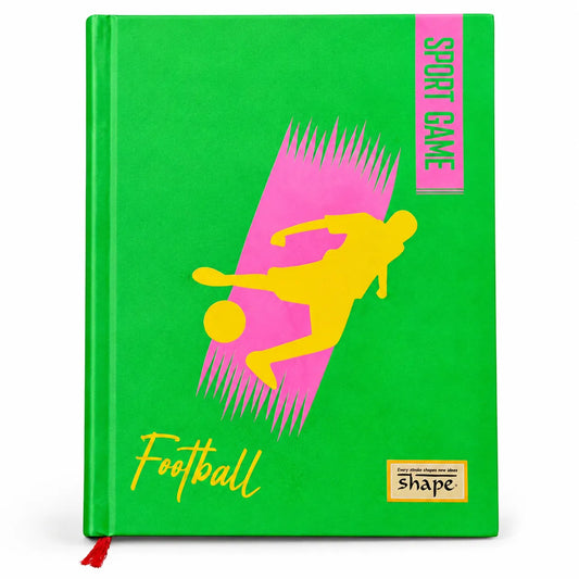 Football Sports Game Hardcover Ruled Notebook – Green | 192 Pages