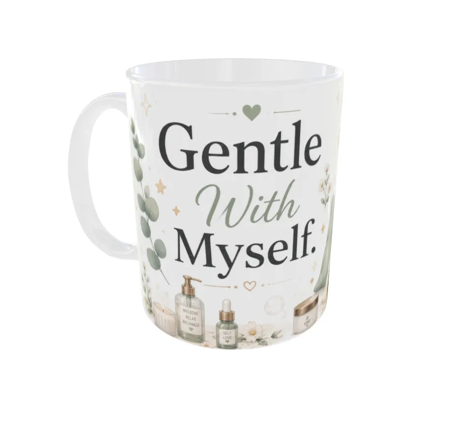 Gentle With Myself Panda Ceramic Coffee Mug