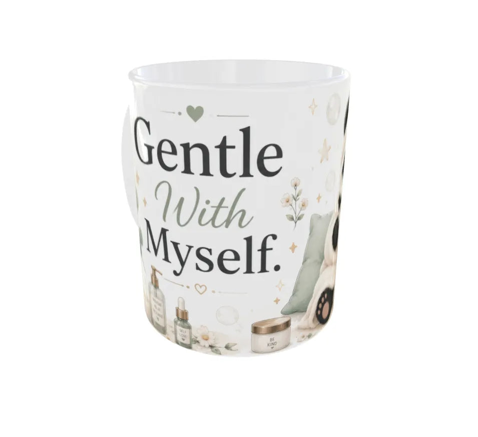 Gentle With Myself Panda Ceramic Coffee Mug