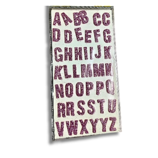 Glitter Alphabet Stickers A-Z Uppercase & Lowercase | Kids Craft Stickers