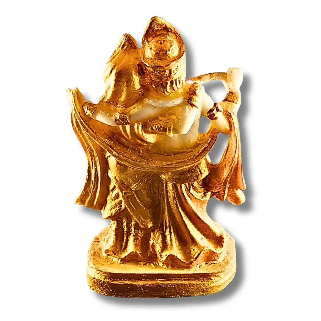 Golden Radha Krishan Vihar Idol – Polyresin Decorative Murti | Saadhya Decors