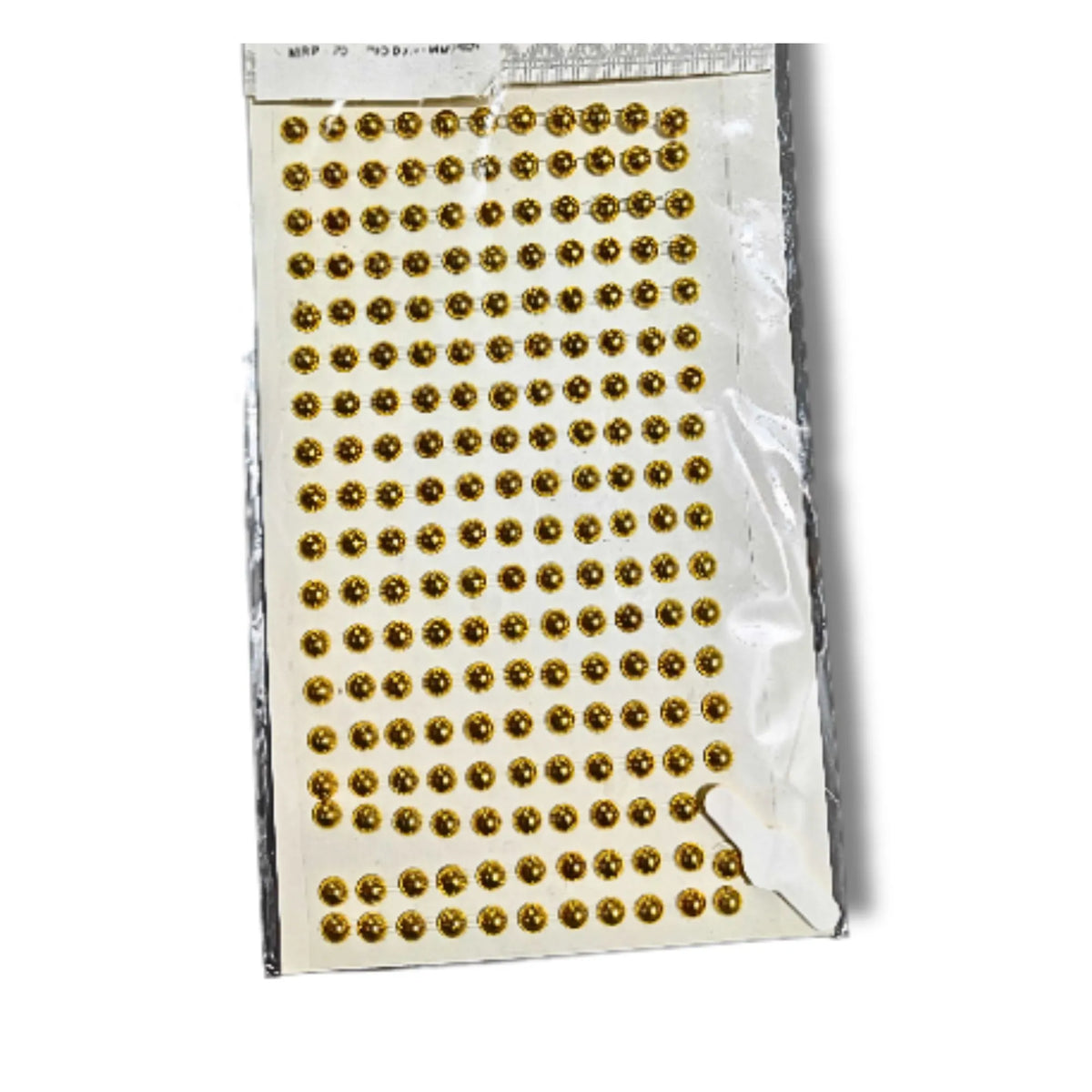 Golden Round Self-Adhesive Rhinestone Stickers for DIY Crafts & Decoration | Saadhya Kraafts