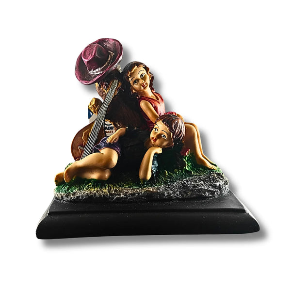 Romantic Guitar Couple Showpiece | Perfect Gift for Valentine's Day, Anniversary & Birthdays | Cute Decorative Item for Living Room & Bedroom