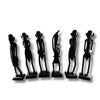 Saadhya Mart Handcrafted African Tribal Wooden Figures (Set of 6) | Decorative Women Statues for Home Decor | Artistic Showpiece for Living Room & Gifting