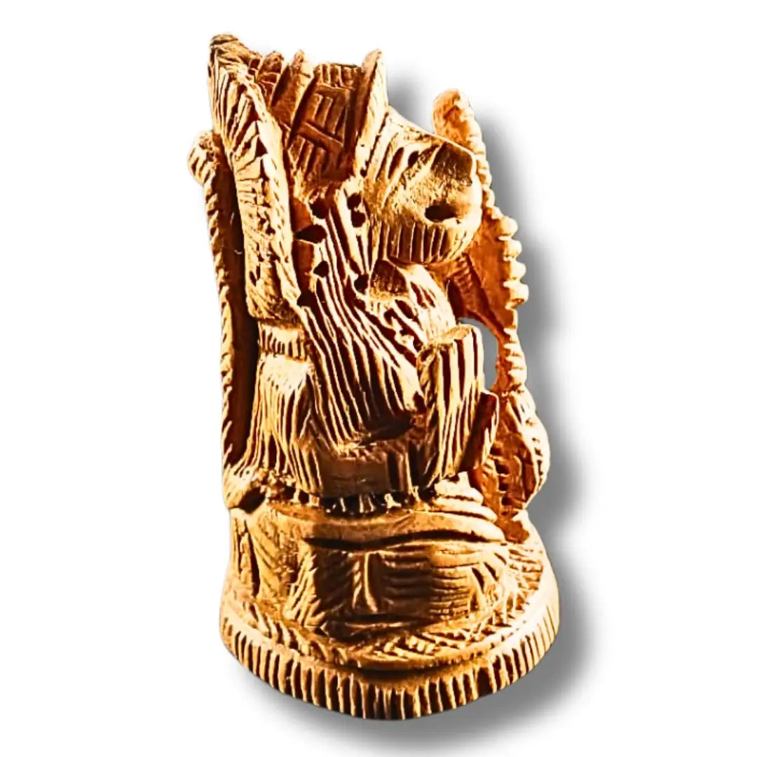 Handcrafted Wooden Lord Hanuman Idol – Saadhya Decors
