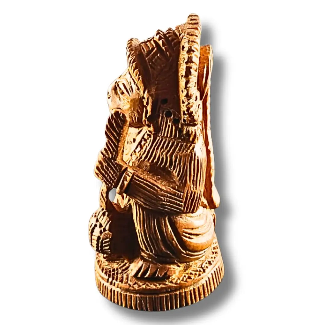 Handcrafted Wooden Lord Hanuman Idol – Saadhya Decors