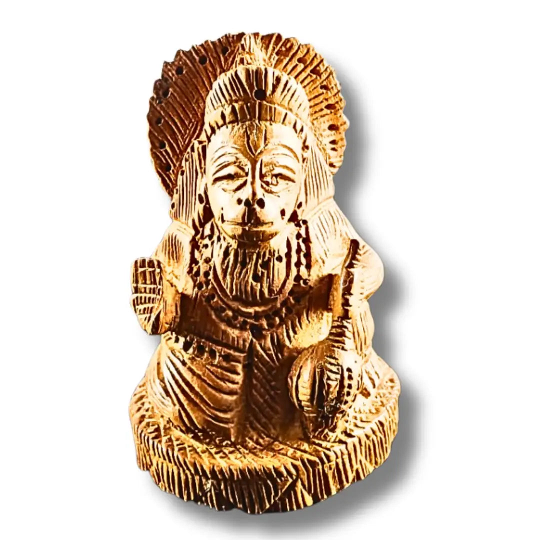 Handcrafted Wooden Lord Hanuman Idol – Saadhya Decors