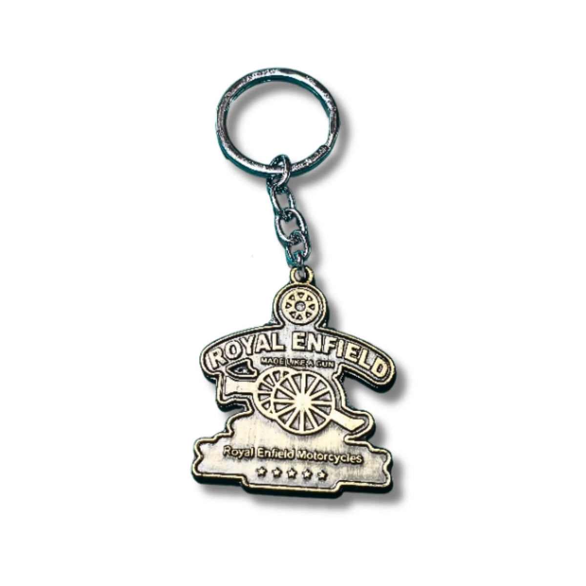 Heritage Motorcycle Emblem Metal Keychain – Royal Enfield Inspired Bike Keyring