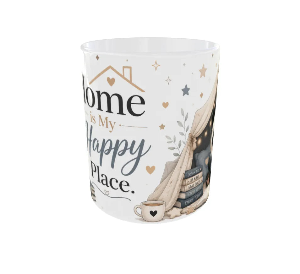 Home Is My Happy Place Panda Ceramic Coffee Mug