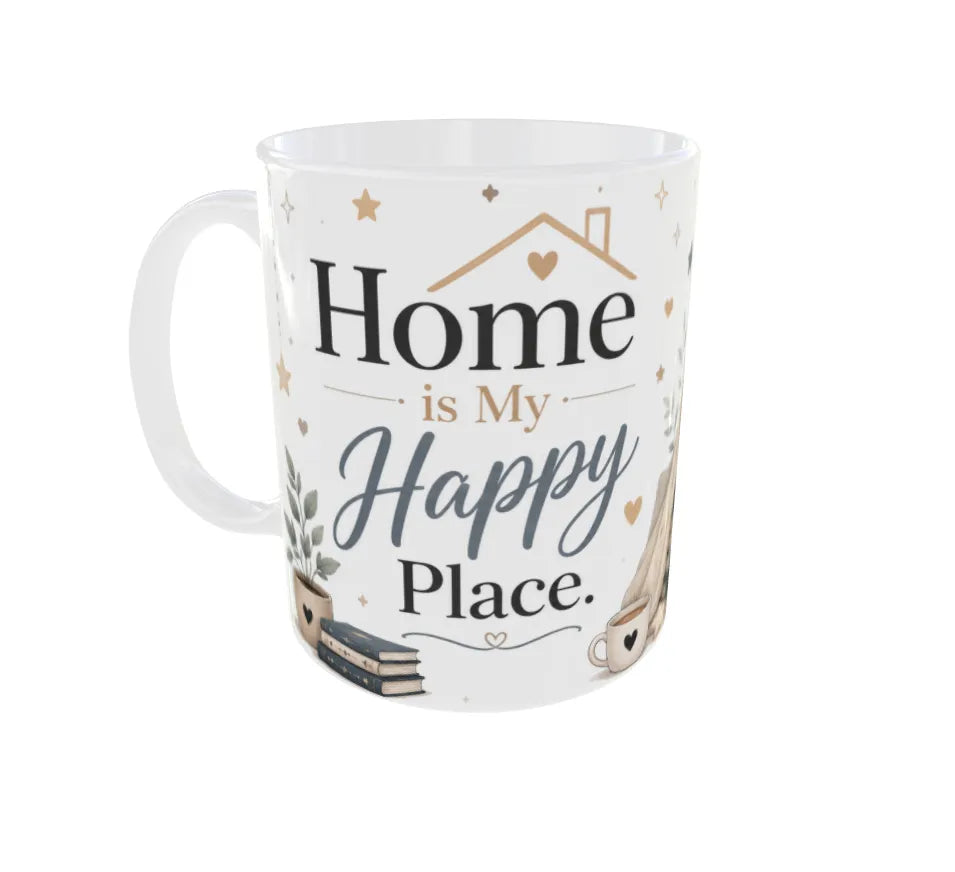 Home Is My Happy Place Panda Ceramic Coffee Mug