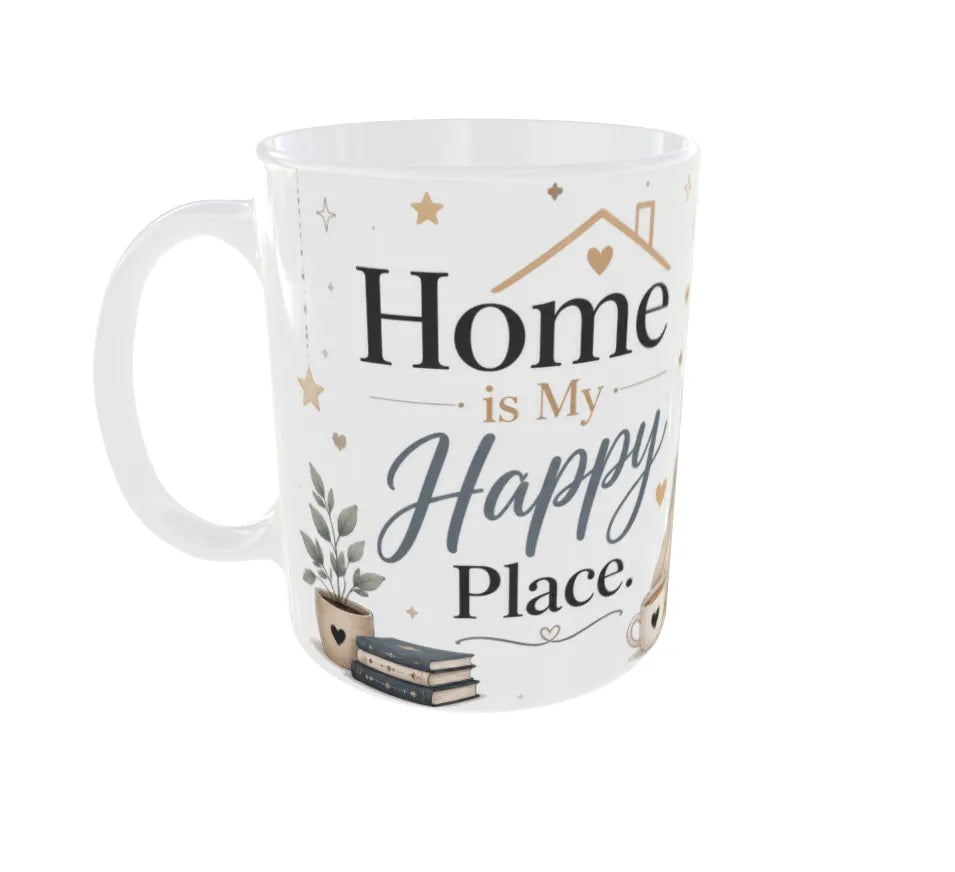 Home Is My Happy Place Panda Ceramic Coffee Mug