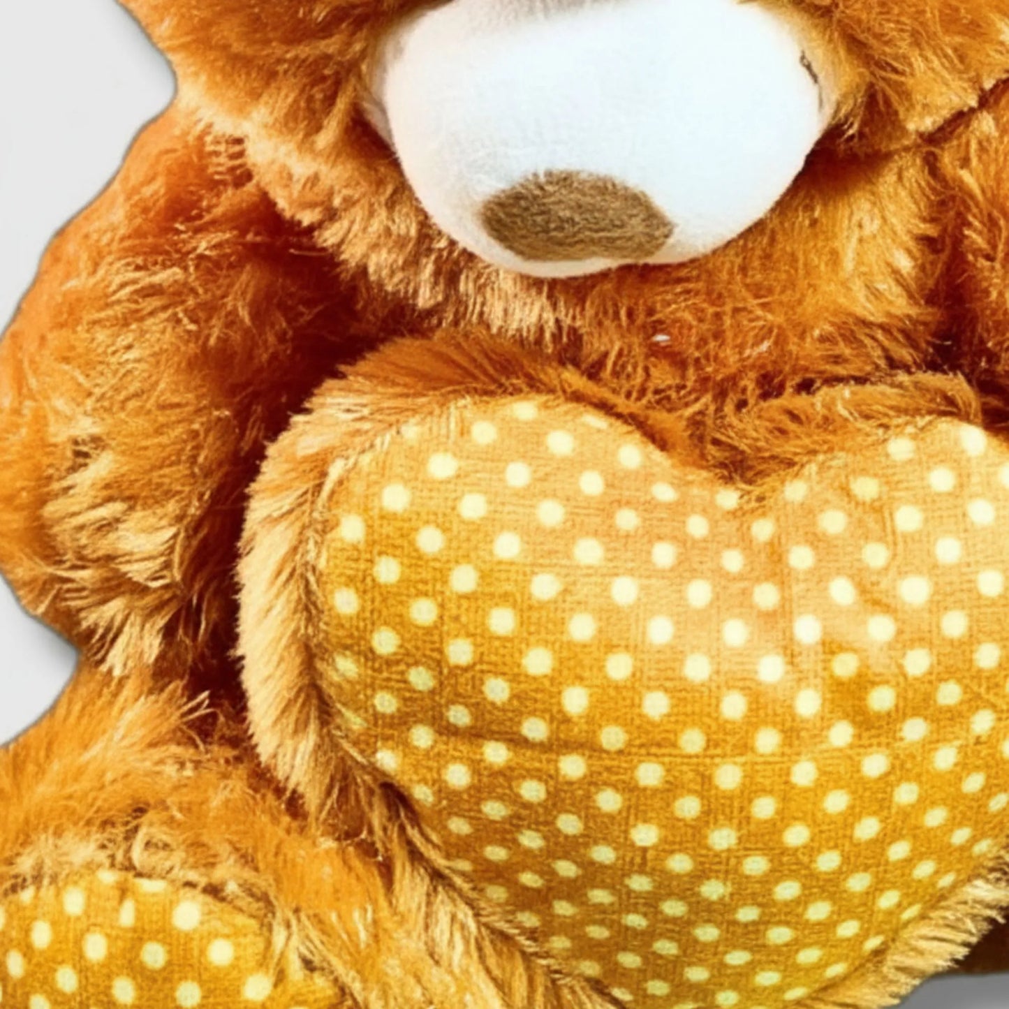 Honey Dot Teddy Bear with Polka Dot Hat & Heart Cushion | Soft Plush Teddy Bear Gift for Kids, Girls & Loved Ones