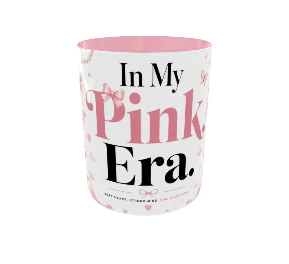In My Pink Era – Premium Pink Aesthetic Ceramic Coffee Mug (325 ml)