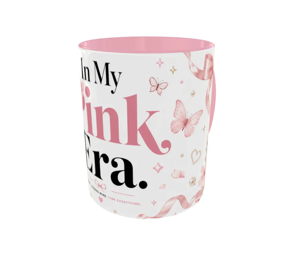 In My Pink Era – Premium Pink Aesthetic Ceramic Coffee Mug (325 ml)