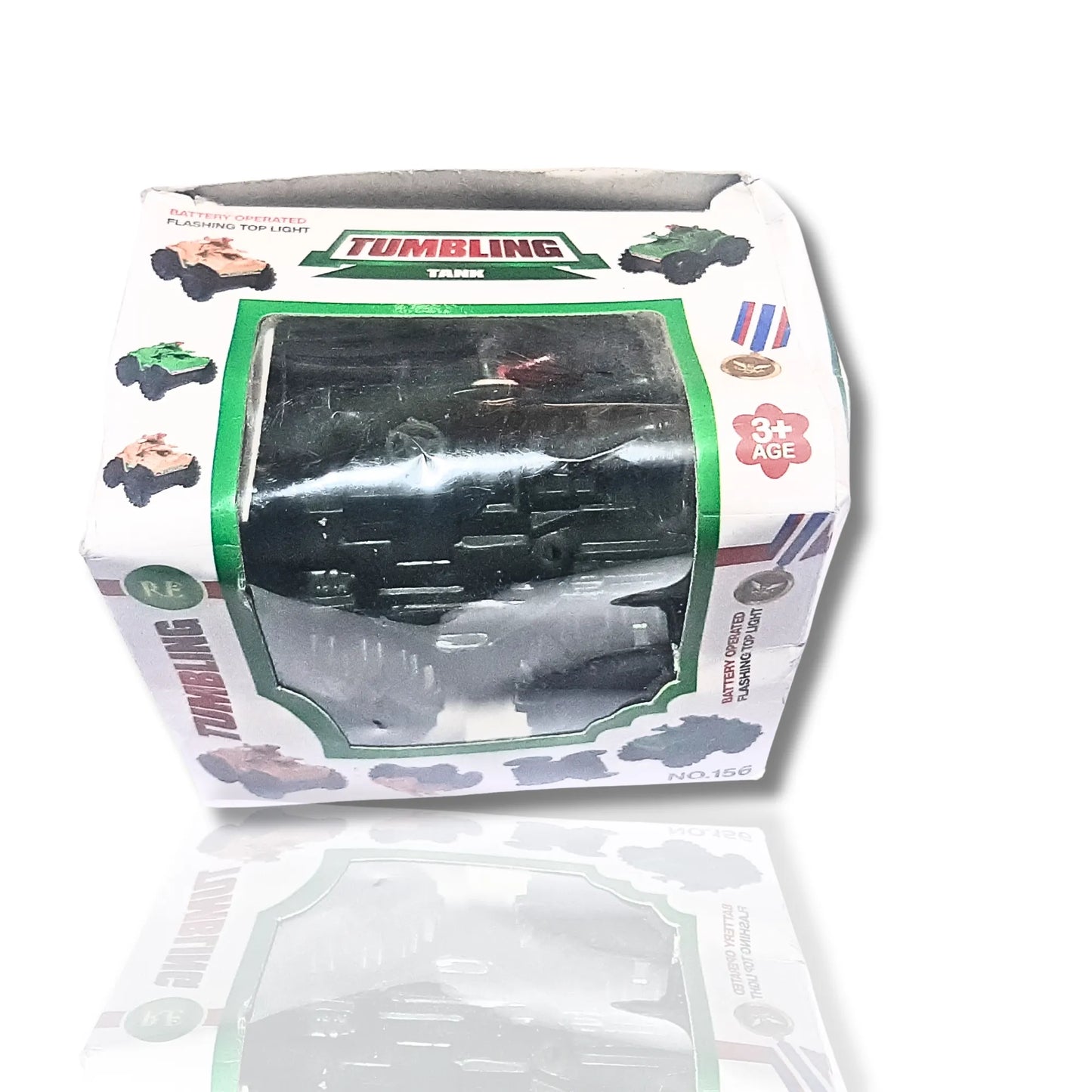 Indian Army Tumbling Tank Toy for Kids | Battery Operated Military Vehicle with Light & Action