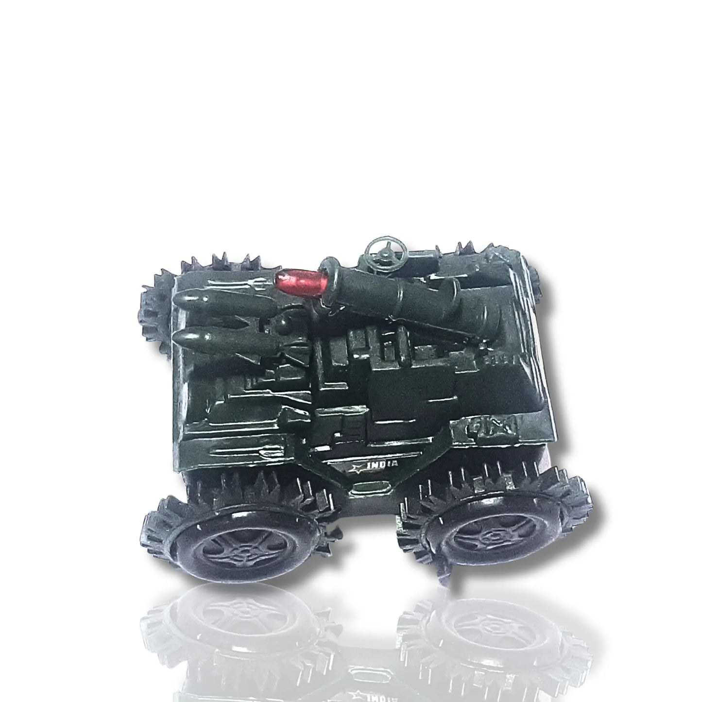 Indian Army Tumbling Tank Toy for Kids | Battery Operated Military Vehicle with Light & Action