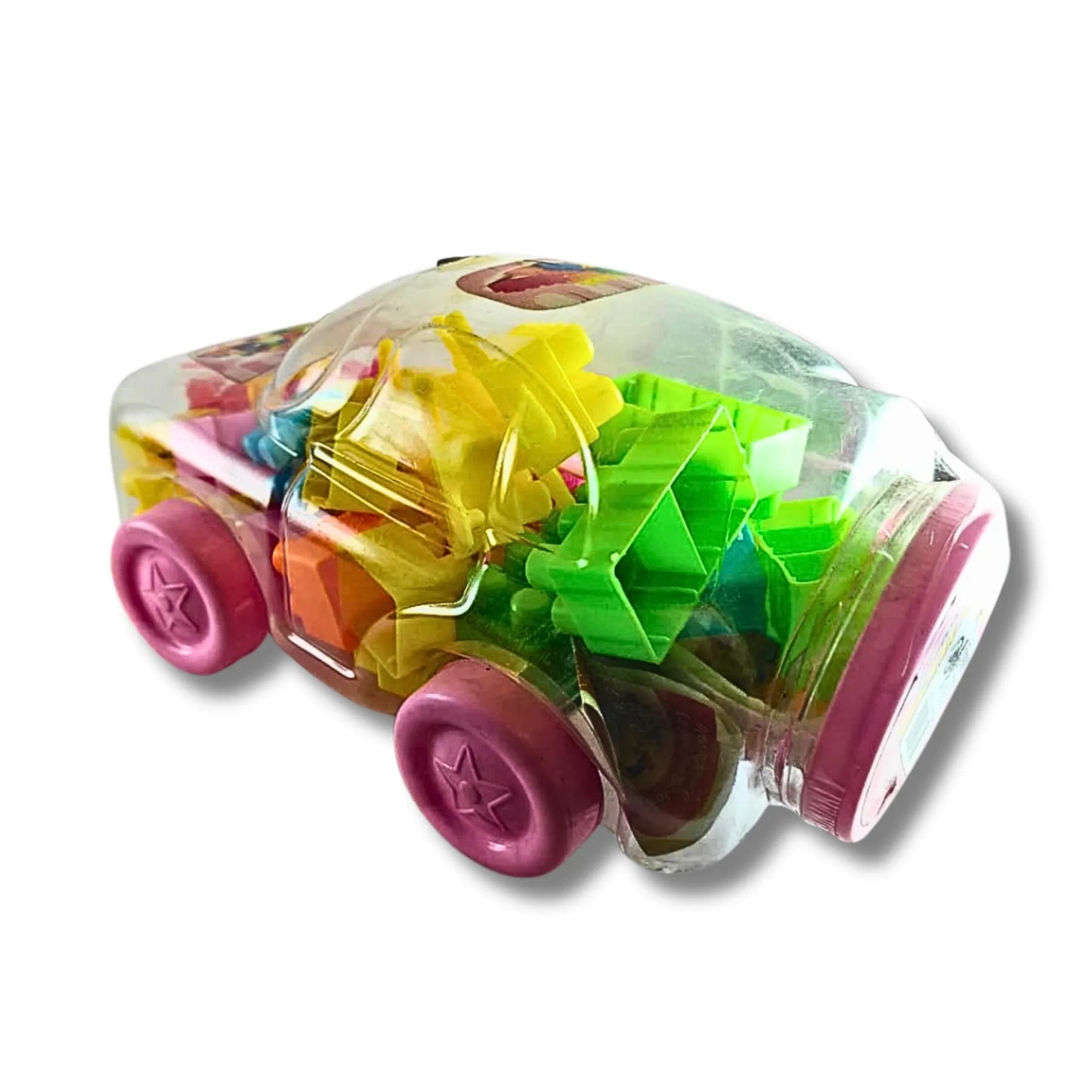 Kids Building Blocks Car Toy Set | Transparent Storage Car with Colorful Construction Blocks | Educational DIY Creative Toy for Boys & Girls | 27 cm Block Car