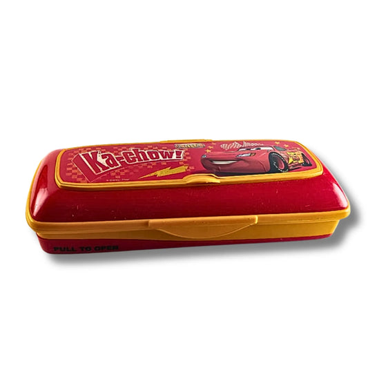 Kids Car Theme Pencil Box with Whiteboard & Stationery Kit | Multi-Purpose Pencil Case for School Boys | Red Racing Car Design