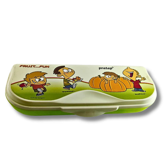 Kids Cartoon Pencil Box | Multipurpose Plastic Pencil Case for School Students | Lightweight Stationery Organizer | Assorted Colors & Designs