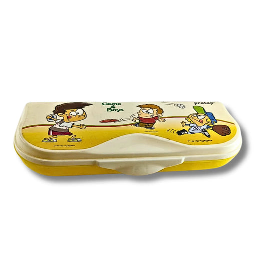 Kids Cartoon Pencil Box | Multipurpose Plastic Pencil Case for School Students | Lightweight Stationery Organizer | Assorted Colors & Designs