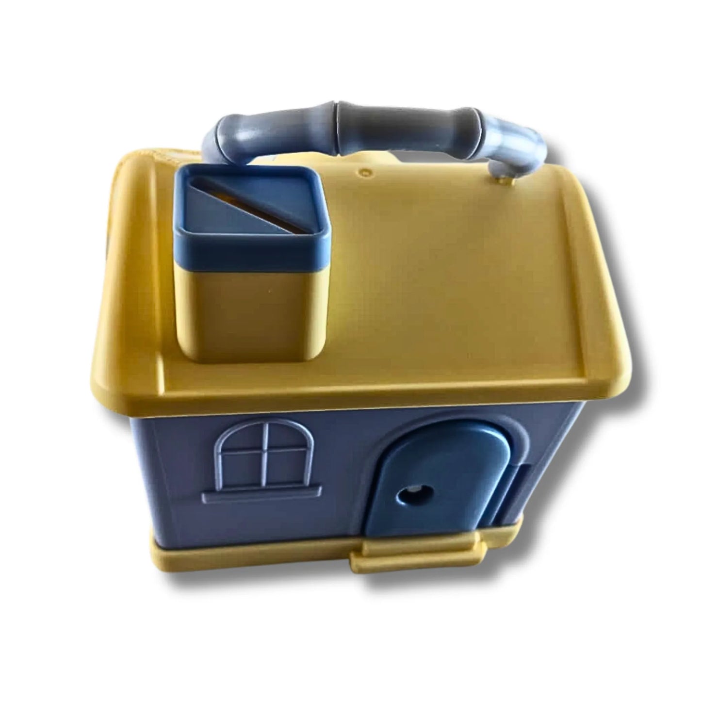 Kids House Shape Piggy Bank with Key Lock & Handle | Cartoon Money Saving Box for Boys & Girls