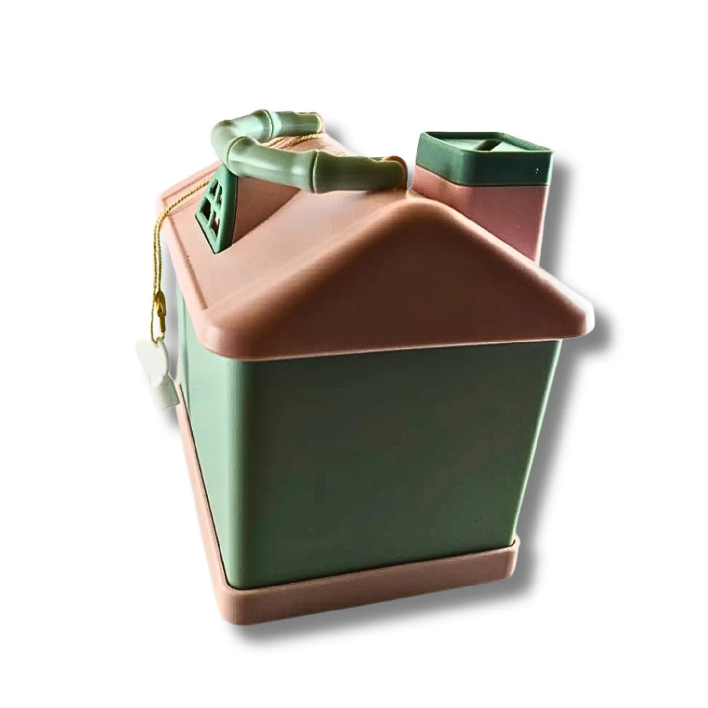Kids House Shape Piggy Bank with Key Lock & Handle | Cartoon Money Saving Box for Boys & Girls