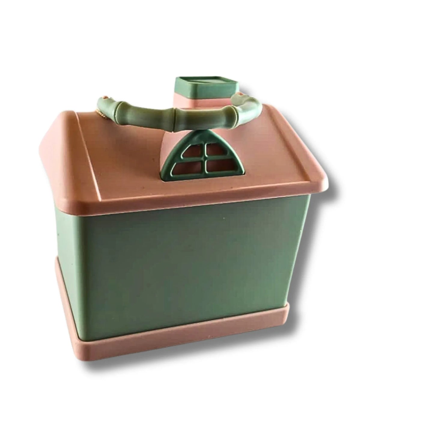 Kids House Shape Piggy Bank with Key Lock & Handle | Cartoon Money Saving Box for Boys & Girls