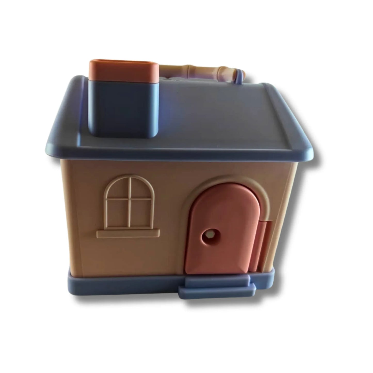 Kids House Shape Piggy Bank with Key Lock & Handle | Cartoon Money Saving Box for Boys & Girls